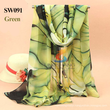New 2015 Summer Designer Bohemian Comfortable Colorful Print Chiffon Scarves Wraps Of Women Apparel Accessories